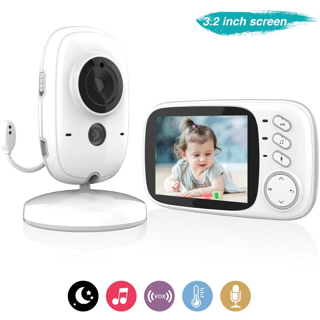 Wireless LCD Digital Babyphone Baby Monitor Babyfone Nachtsicht mit Kamera 