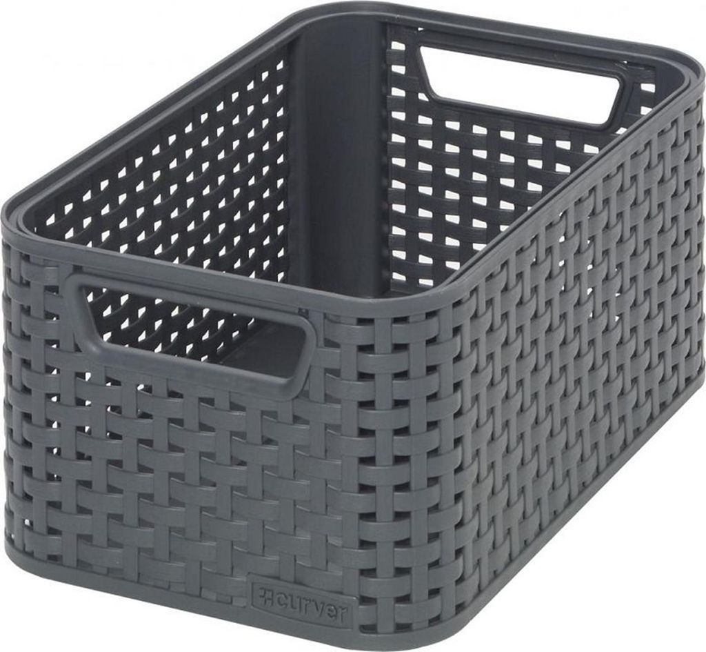Curver Style S Korb de Lagerung Rattan Grau