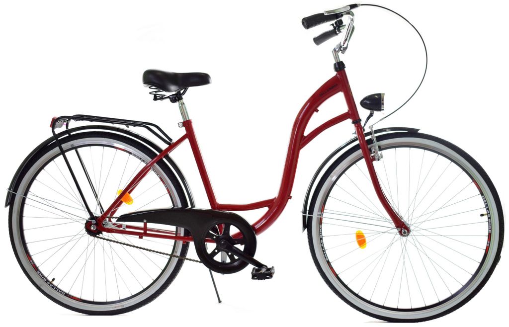 Rower Dallas City 28" 1spd - czerwony z czarnym Zdjęcie produktu 