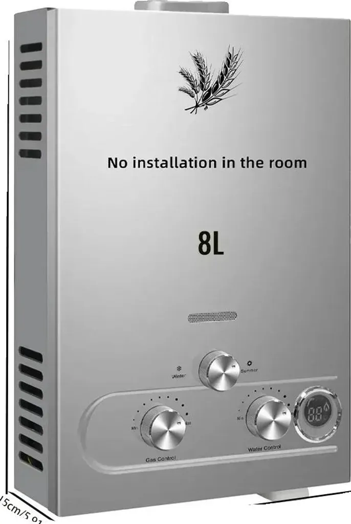 Scaldabagno Portatile 8L 16KW Inox per Camper e Outdoor