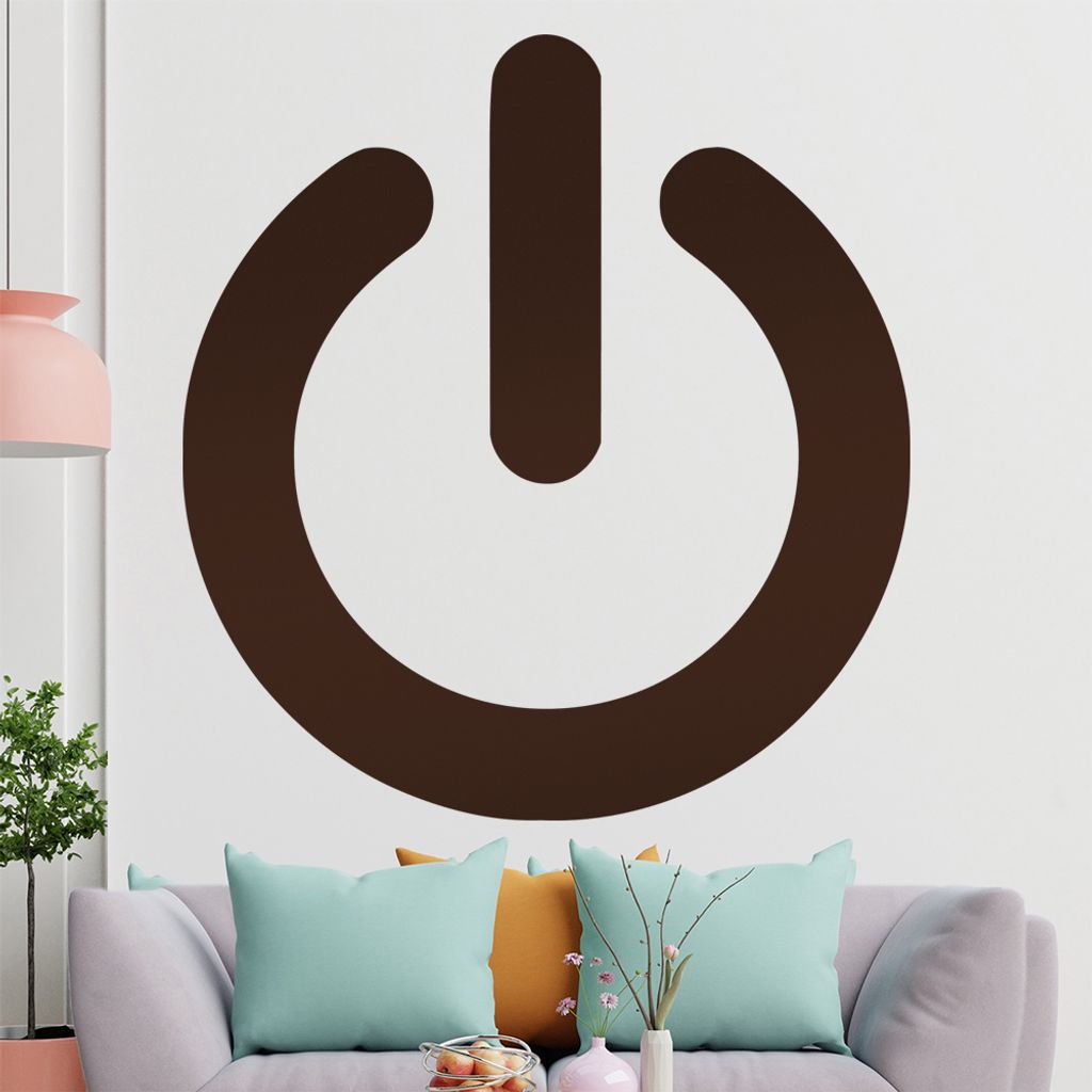 KIWISTAR On Off Button - Knopf Ein Aus Schalter Wandtattoo in 6 Größen - Wandaufkleber Wall Sticker - Dekoration, Küche, Wohnzimmer, Schlafzimme...