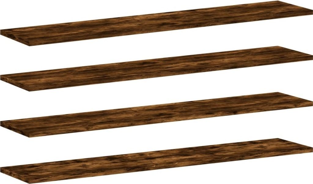 vidaXL Nástěnné police 4 ks. Kouřový dub 100x20x1,5 cm Obrázek produktu 