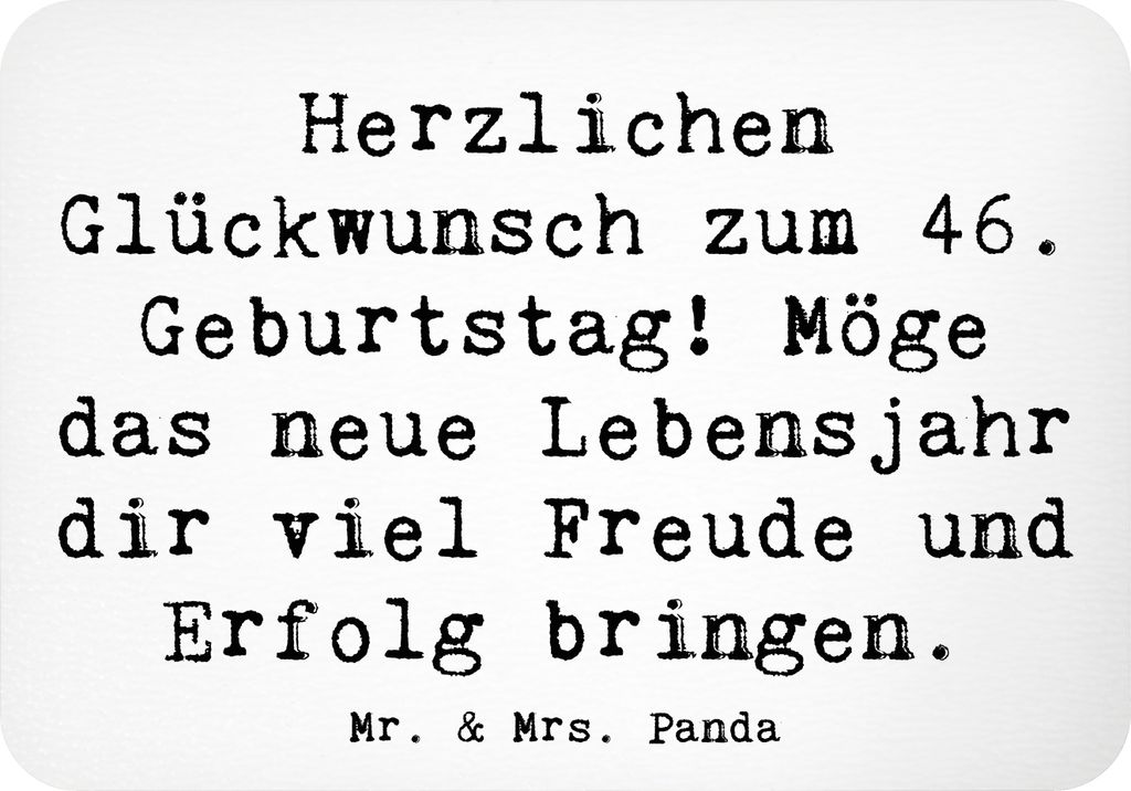 Mr. & Mrs. Panda magnet Spruch 46. Geburtstag - Weiß - Geschenk, handgefertigte Produkte, Alter, Pinnwandmagnet, Geburtstagsgeschenk, Geburtstagss...