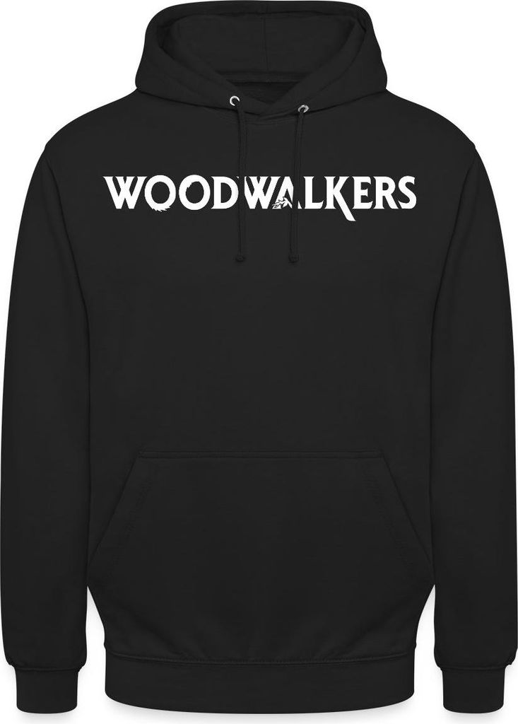 Spreadshirt Woodwalkers Film Logo Schriftzug Uni Hoodie, S, Schwarz