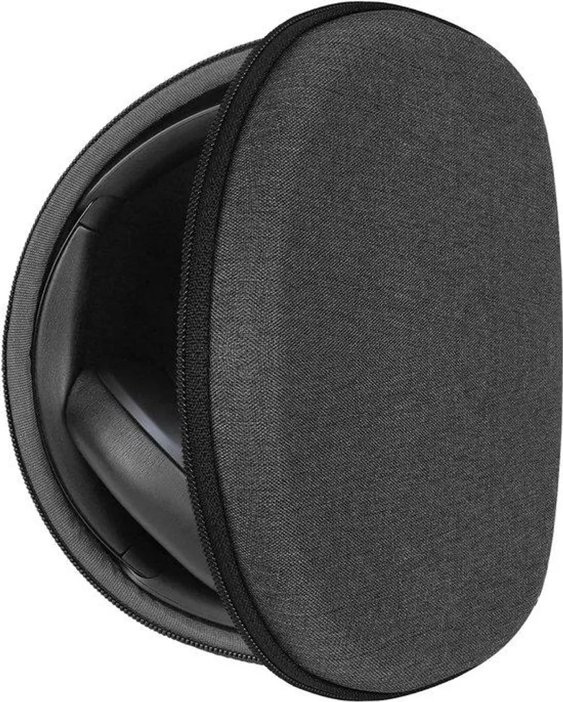 Boîtier rigide pour casque circum-auriculaire gris foncé, format pliable