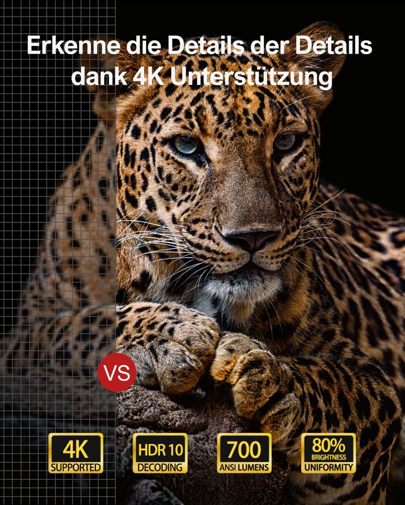 ULTIMEA 1080P Beamer Aktualisierte Version mit Produktbild 2