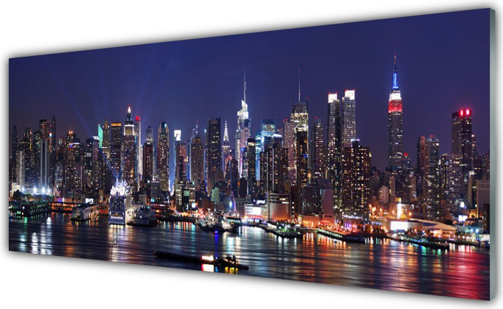 Glasbilder 125x50 Wandbild Druck auf Glas Wolkenkratzer Produktbild 