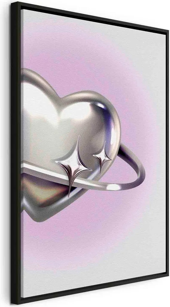 Acquista Quadro Astratto Cuore Cosmico 40x60 Viola | Miglior Prezzo