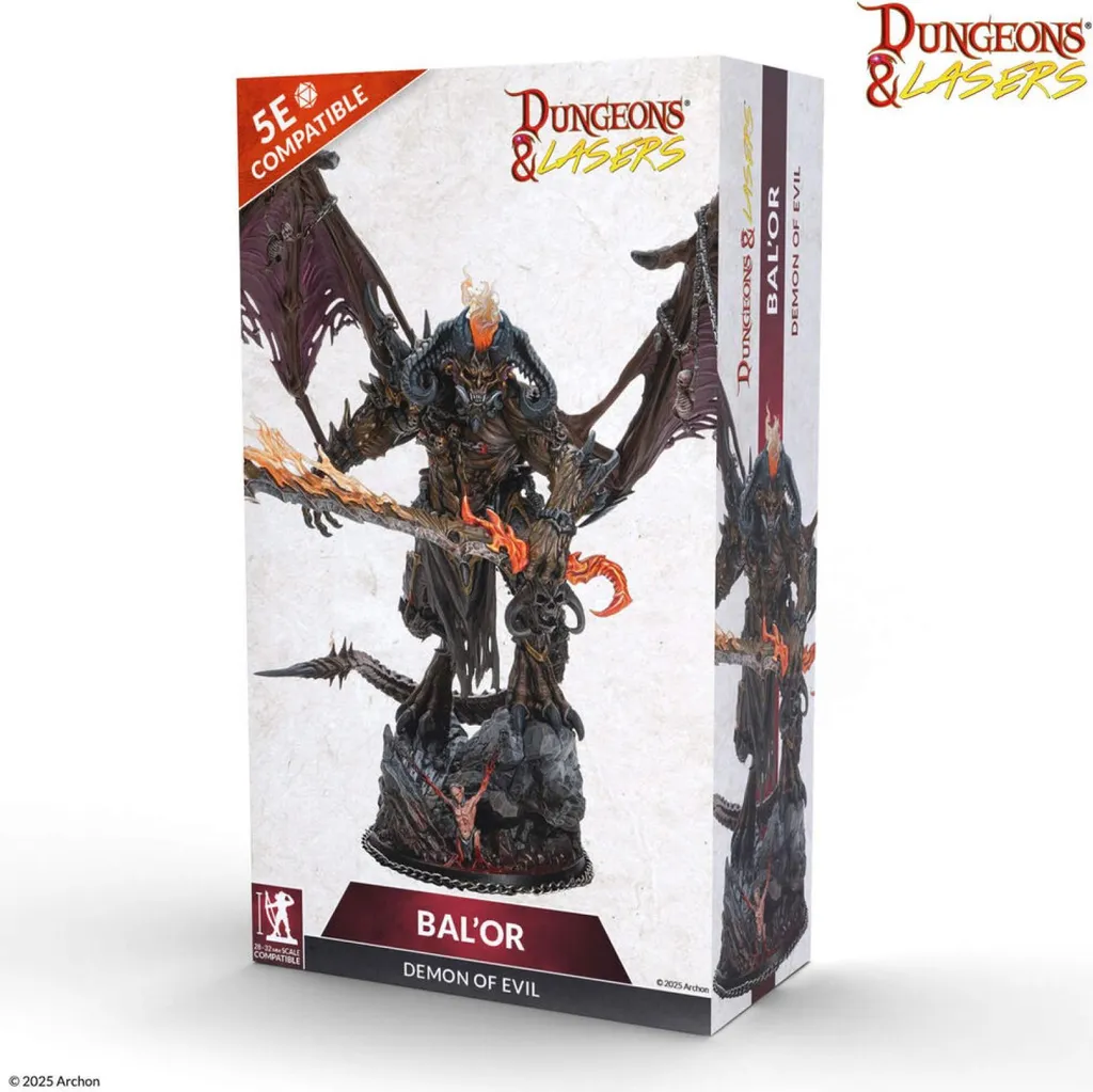 DUNGEONS & LASERS Bal'or : Figurine de Démon Géant pour Jeux de Rôle