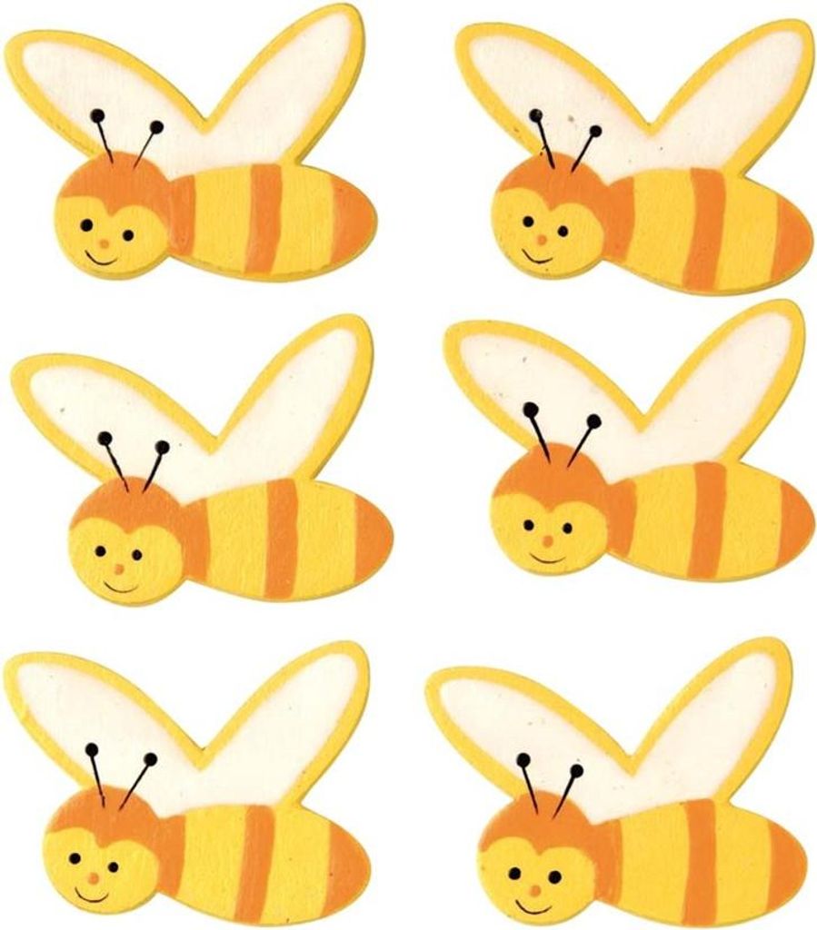 Glorex Streudeko Bienen gelb 6 Stk.
