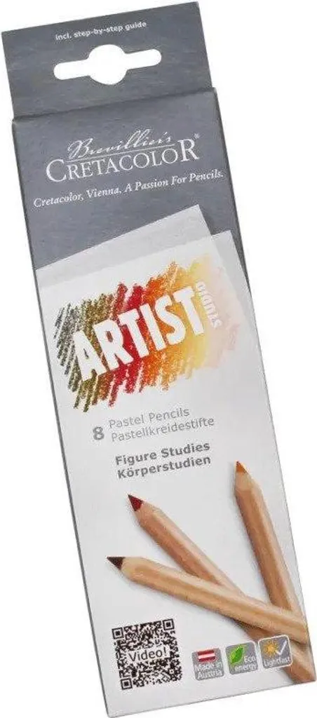 Crayons Pastel Professionnels Portrait Set 8 Couleurs Pigments Intenses