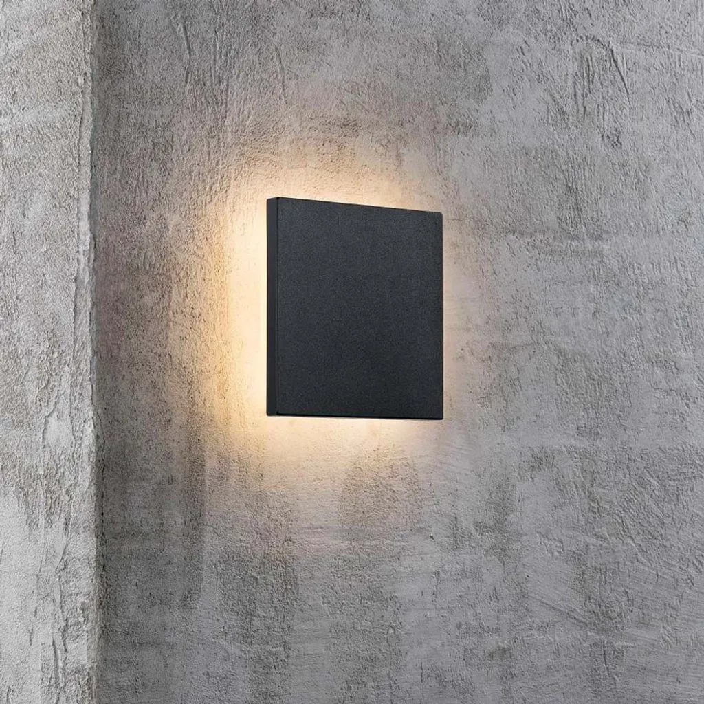 Applique Esterno Artego 15cm Nero | Design Nordico LED per Facciate