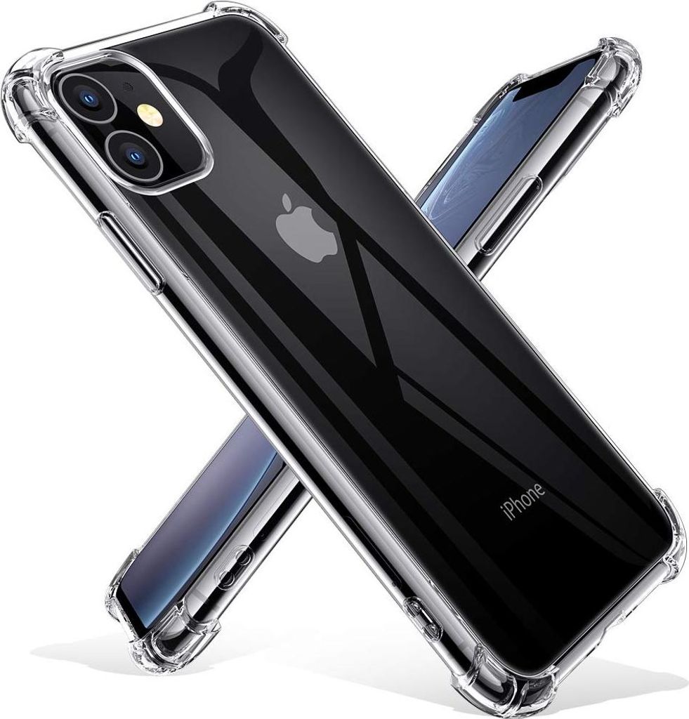Hülle für iPhone 11 - Stoßfeste Transparent Handyhülle Kratzfest Schutzhülle Ultra Dünn Phonillico