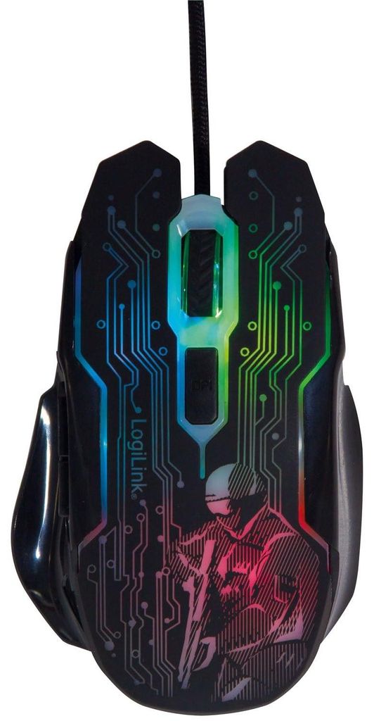 Logilink Gaming Maus, USB, 6 tasti, 2400dpi Immagine del prodotto 
