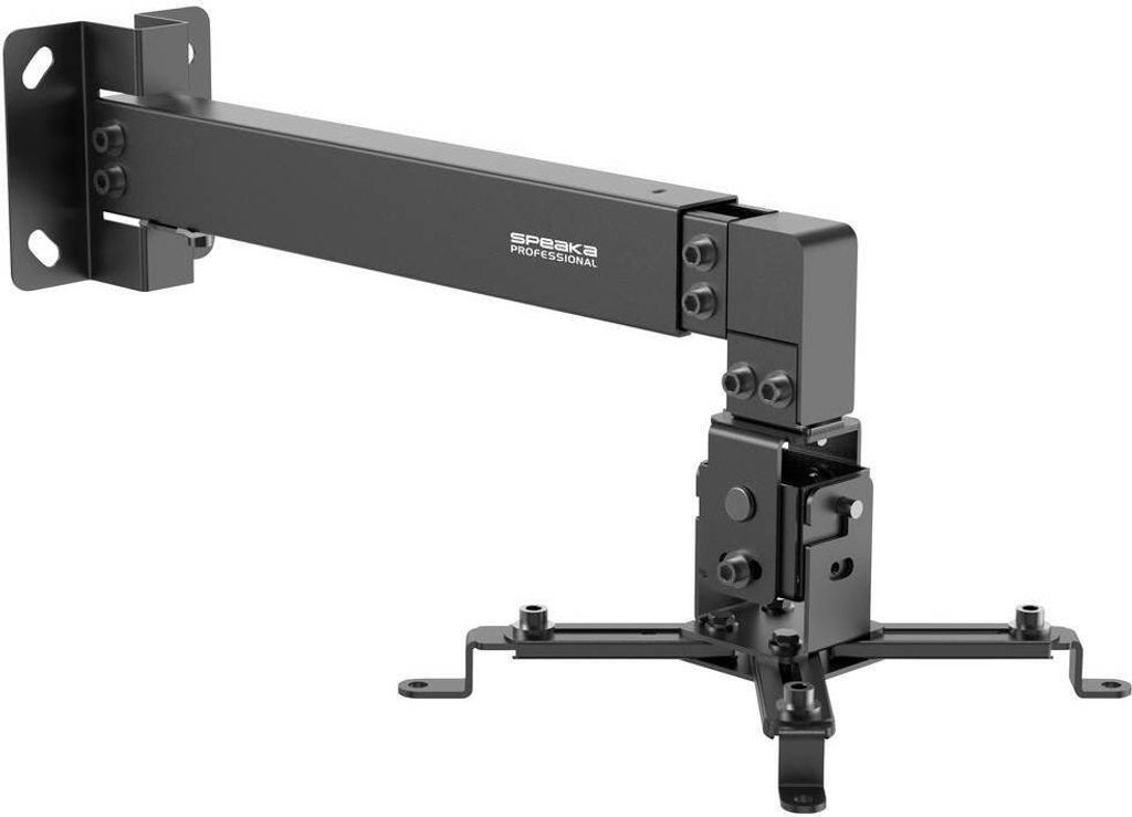 SpeaKa Professional SP-PWM-100 Beamer-Wandhalterung Drehbar, Neigbar, Schwenkbar Wandabstand (max.): 600 mm Schwarz