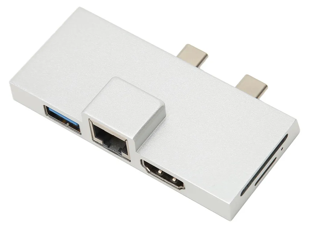 Adaptateur Hub USB-C Double pour Surface Pro 8 et 9 - Station 7 Ports