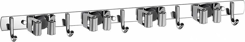 Gerätehalter Wandhalterung, Ausführung:5 Haken + 4 Clips Produktbild 