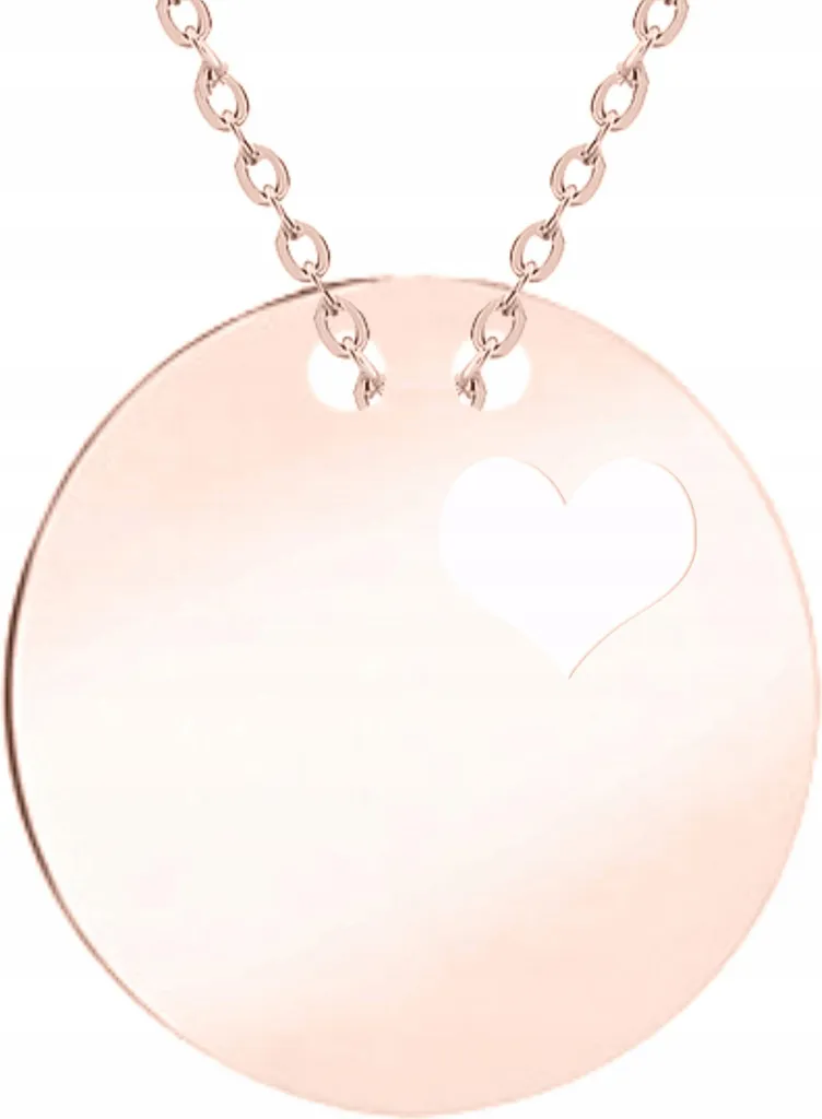 Ciondolo Cuore Personalizzato Argento 925 Placcato Oro per Lei