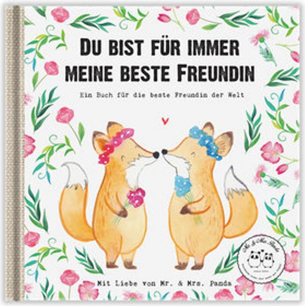 Mr. & Mrs. Panda Geschenkbuch Du bist für immer meine beste Freundin - Weiß - Oma, Papa, personalisierte Bücher, Familie, Geschenkidee, personal...