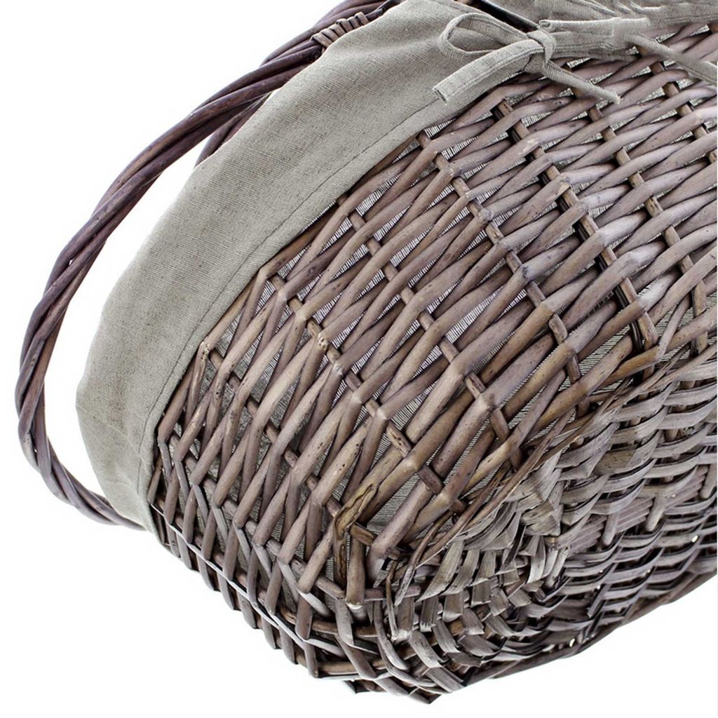 Miniatur Tragekorb Oval - Deko Für Krippe & Puppenstube 4x2,5 Cm