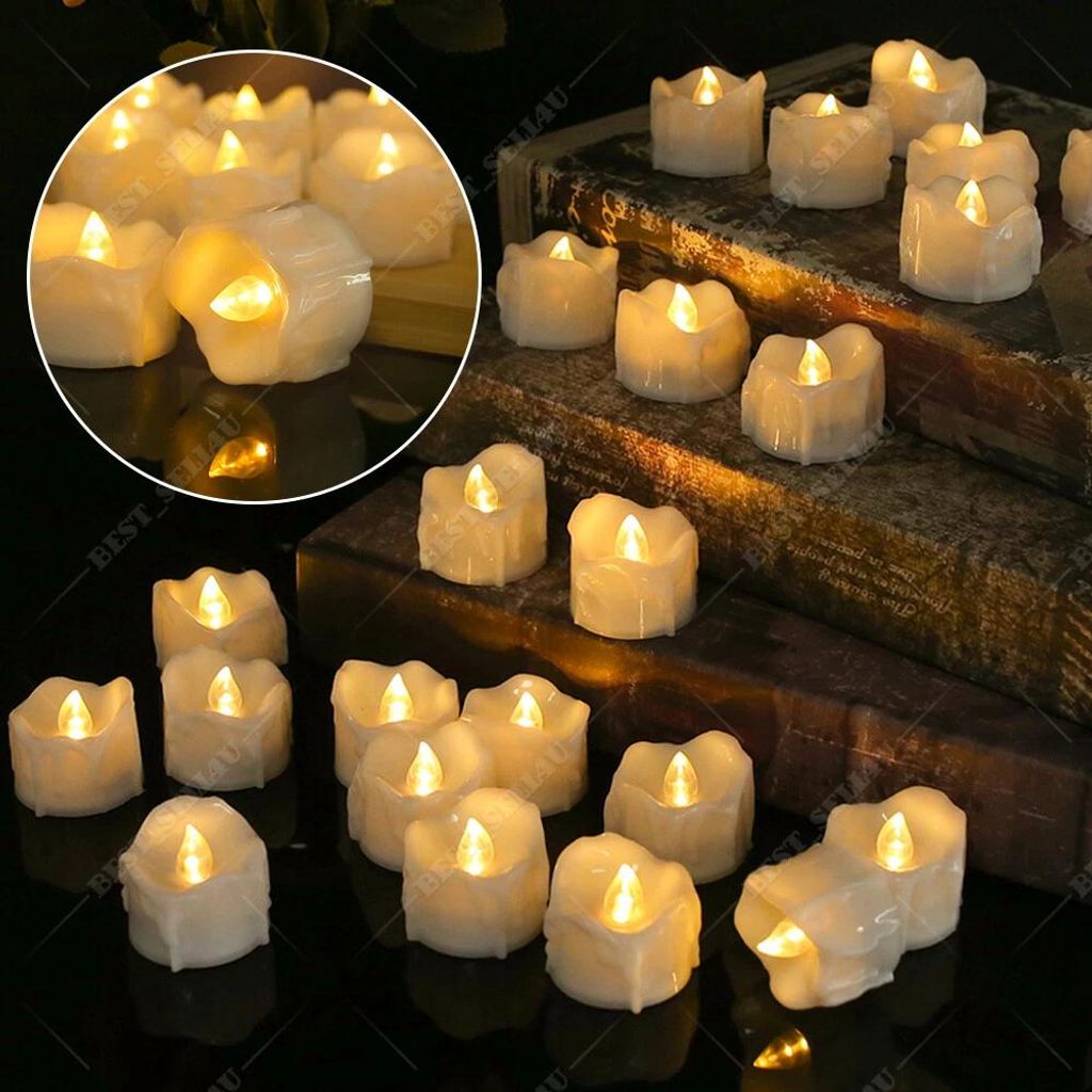 24Pcs LED Kerzen Batteriebetriebene Flammenlose Teelichter Kerzen Warm Elektrische Kerzen für Weihnachten Party Hochzeit Schlafzimmer Deko