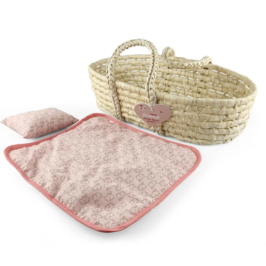 Couffin en Osier Moïse HF Wicker - Lit d'Appoint Naturel pour Bébé