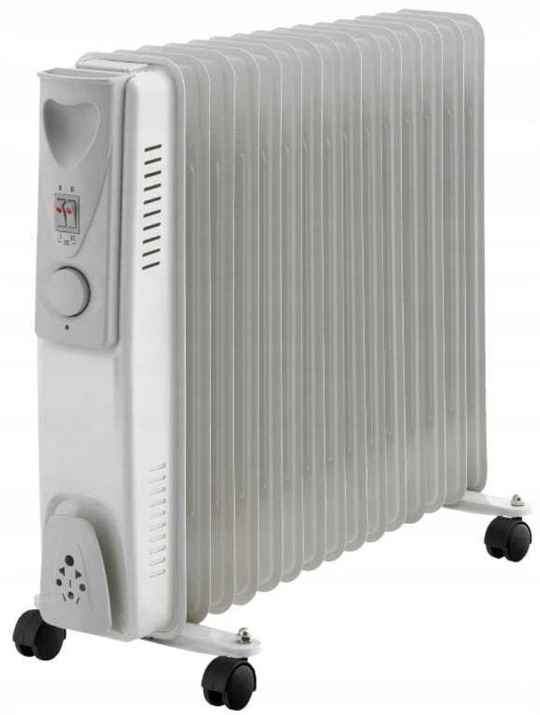 Grzejnik olejowy 15 żeberek 2500W mobilny energooszczędny Zdjęcie produktu 