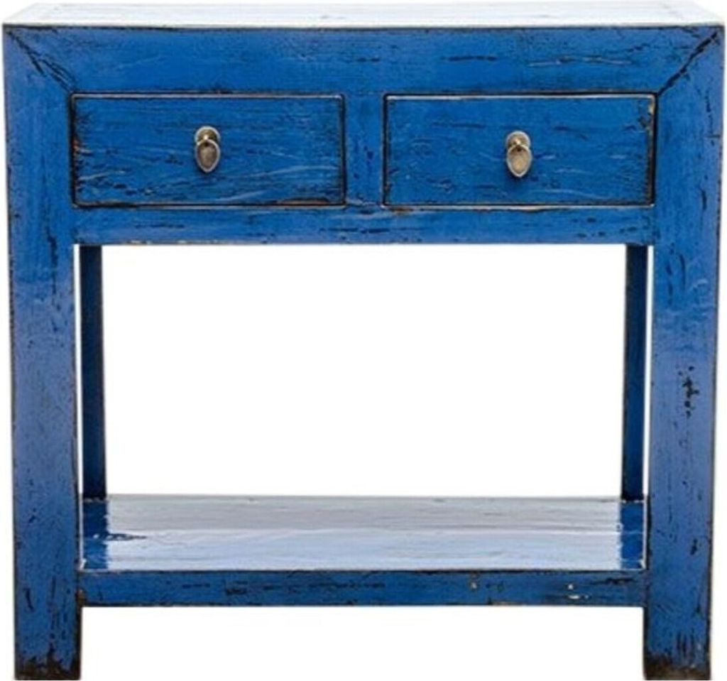 Casa Padrino Landhausstil Konsole Antik Stil Blau 90 x 40 x H. 85 cm - Landhausstil Möbel