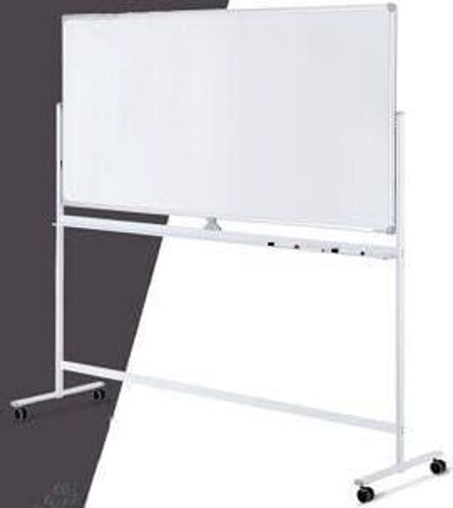 Mobile Whiteboard, doppelseitiges Whiteboard, 48 x 32 Zoll mit schwarzen Markern, Radiergummi, Magneten, 4 feststellbaren Rollen, wendbares Whitebo...