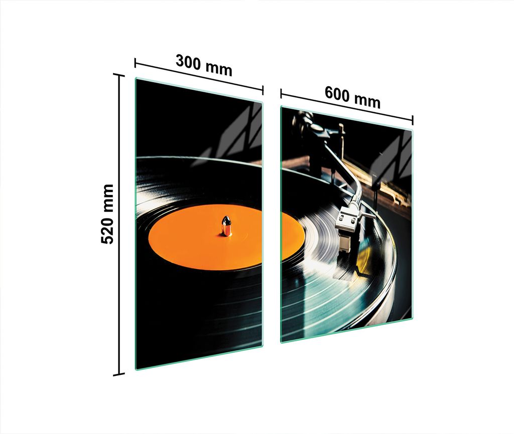 Glasherd-Schutzplatte 90X52 Vinyl