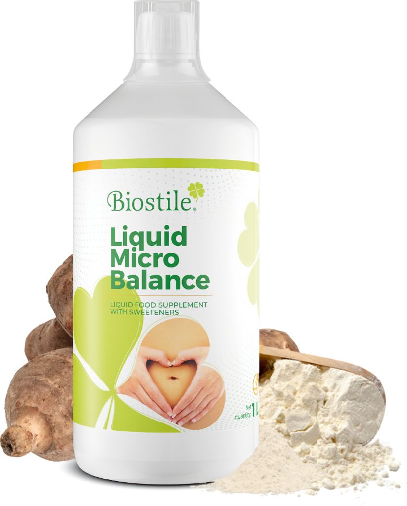 Biostile Liquid Micro Balance – Flüssiges Präbiotikum mit Arabinogalactan, Inulin und Betaglucan für eine gesunde Darmflora