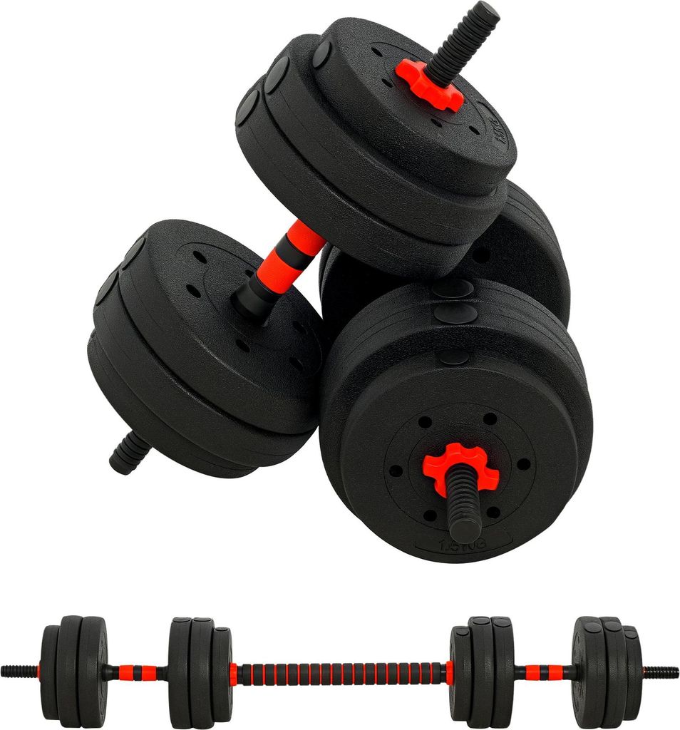 HOMCOM 2 in 1 Hanteln Set 25 kg verstellbare Kurzhantel & Produktbild 