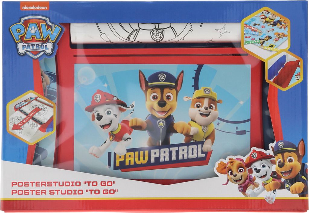 Paw Patrol Ausmalposter-Set – 70 Poster mit Buntstiften und Stickern für Kinder