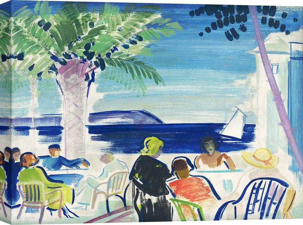 Kunstdruck auf Leinwand Côte d'Azur - János Vaszary - Französische Riviera, 1920 - 100x70 cm