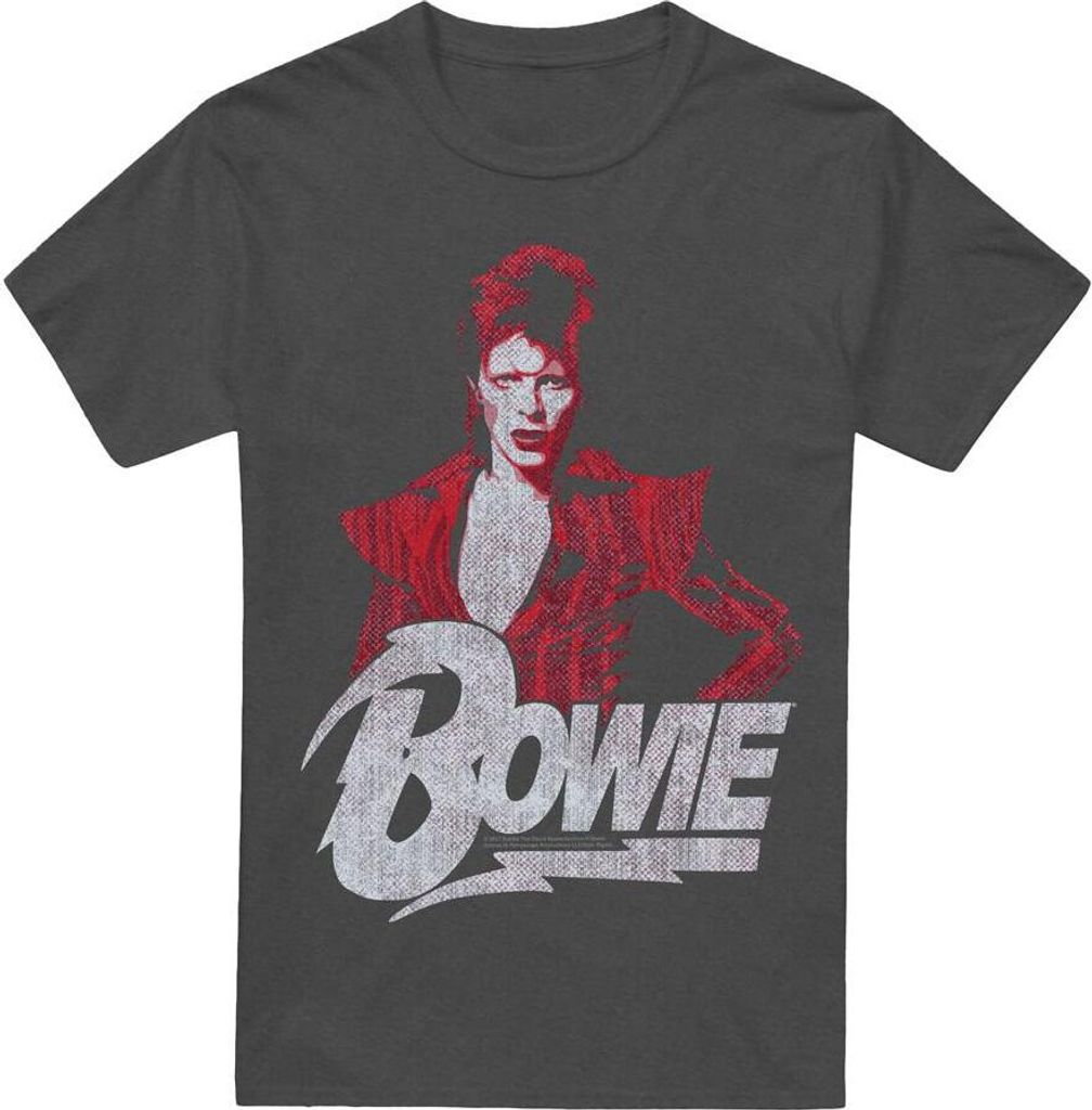 David Bowie - "Diamond" T-Shirt für Herren/Damen Uni TV17447 (M) (Holzkohle)