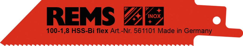 Rems Sägeblatt (100-1,8, 5 Stück, HSS-Bi flex, für Metall) 561101 R05