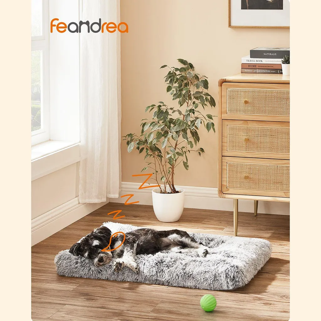 Couchage chien 80 x 50 cm d'intérieur - Tapis de sol douillet et chaud