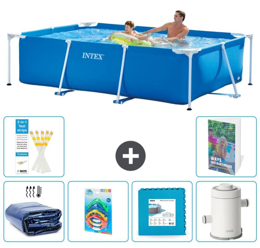 Rechteckiger Frame Pool - 260x160x65 cm - 7-teilig  S55 Produktbild 