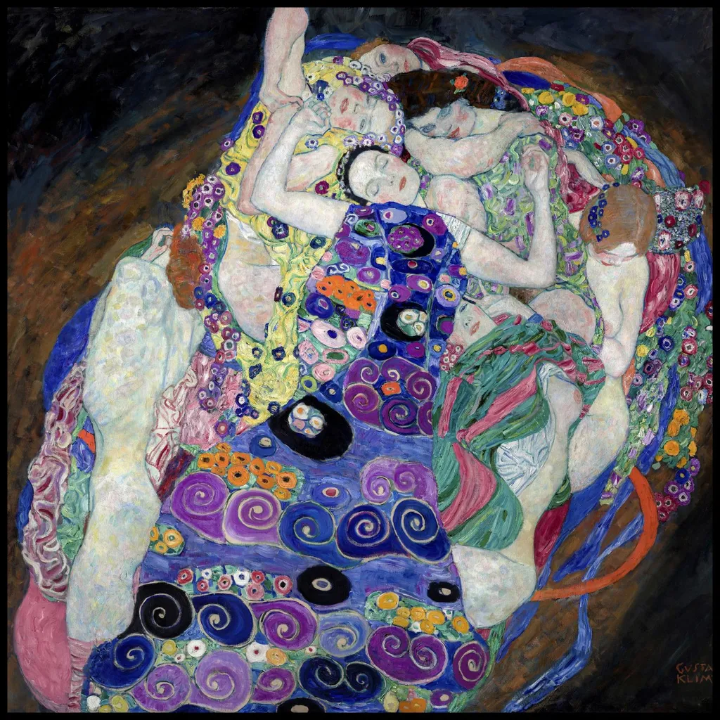 Poster Mural Carré La Vierge Gustav Klimt 100x100 cm Décoration Salon