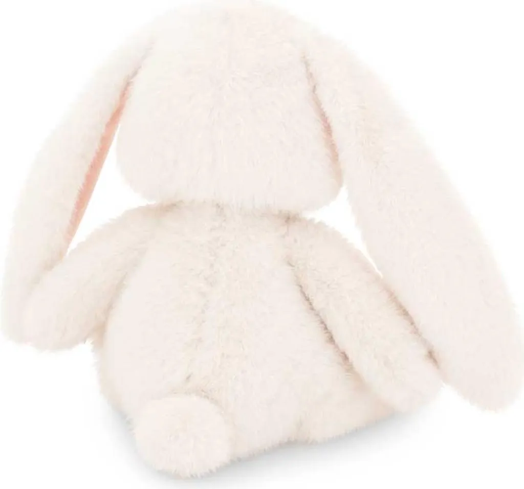 Doudou Lapin Blanc et Orange 30 cm - Peluche Décorative de Qualité