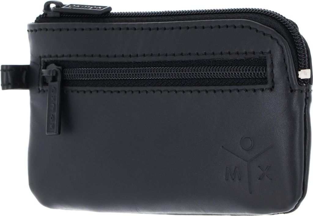 oxmox Leder Schlüsselmäppchen Leather Keyholder Ox 2.0 Embossed Black schwarz