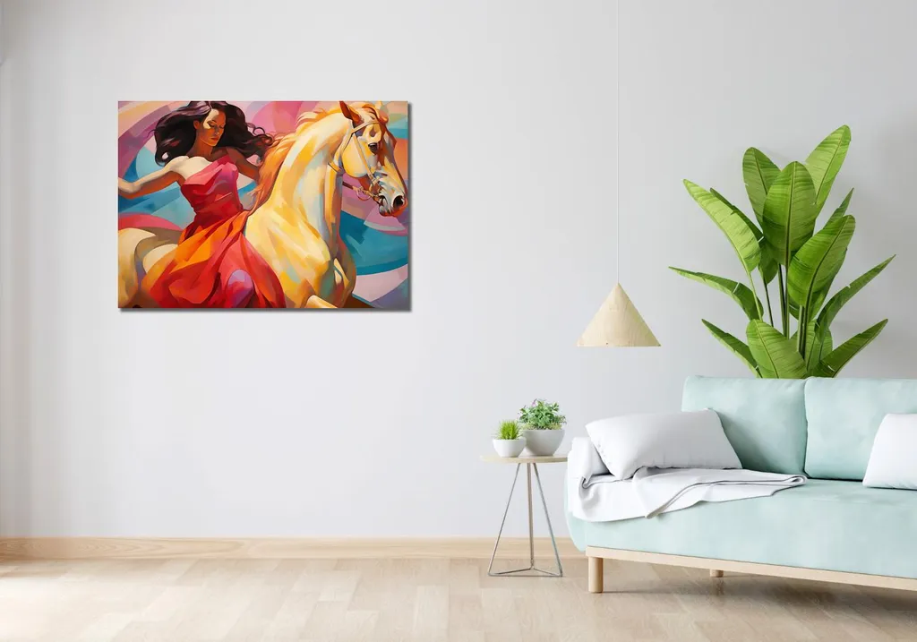 Image 100x70 cm Danse sur le cheval du vent - Impression Haute Définition - 2