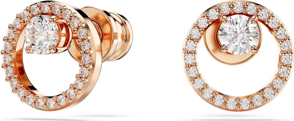 Swarovski 5692263 Constella Boucles d'oreilles créoles dorées rose