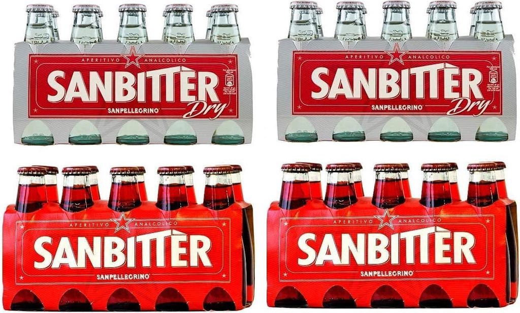 Italian apeterivo Sanbitter 20 x 100 ml + San Bitter Dry White 20 x 100 ml + Crodino Bitter