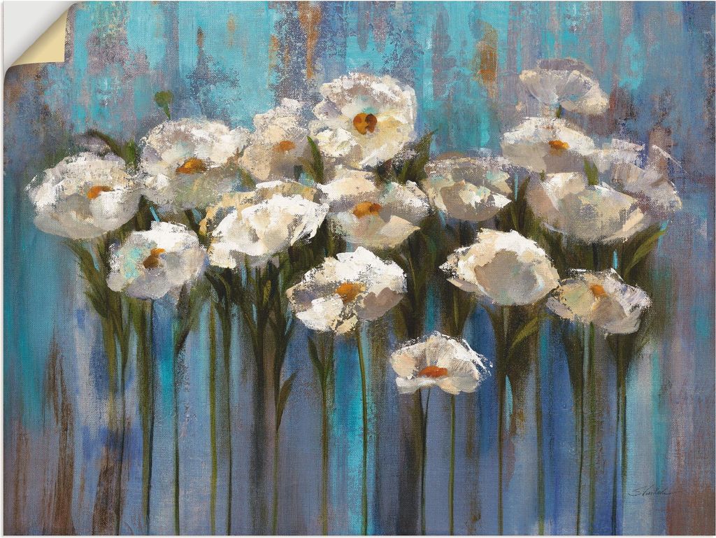 ARTland Wandbild, selbstklebend Anemonen am See Größe: 60x45 cm