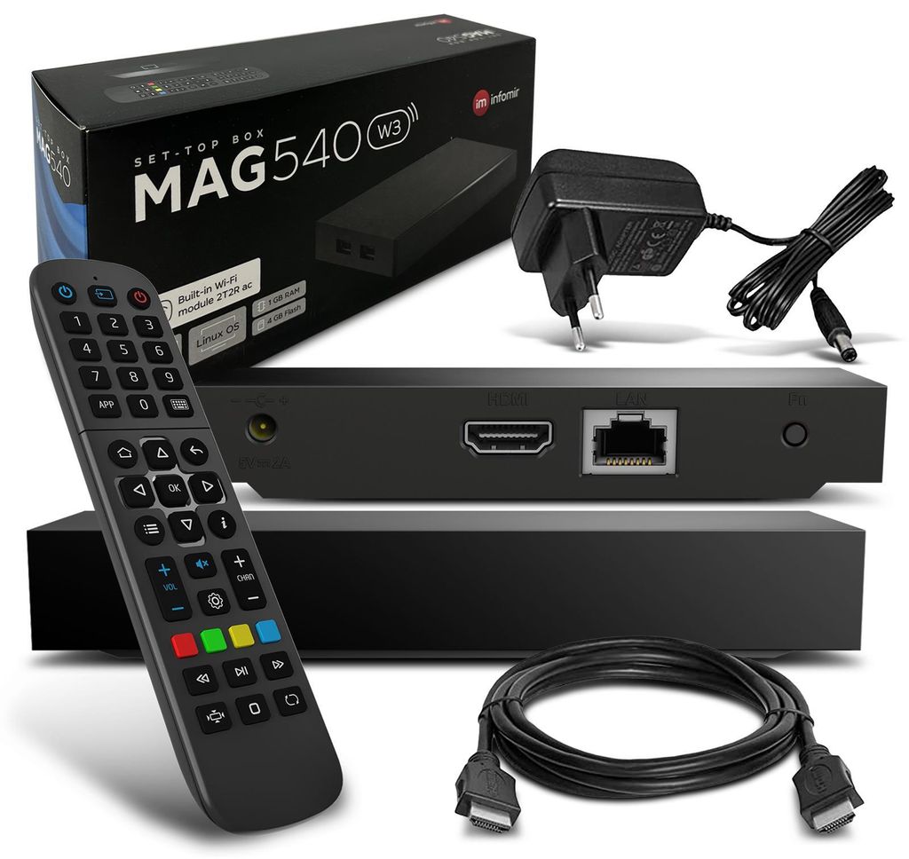 Odbiornik MAG 540w3 UHD 4K Linux IP (WiFi, LAN, HDMI, USB, Zdjęcie produktu 