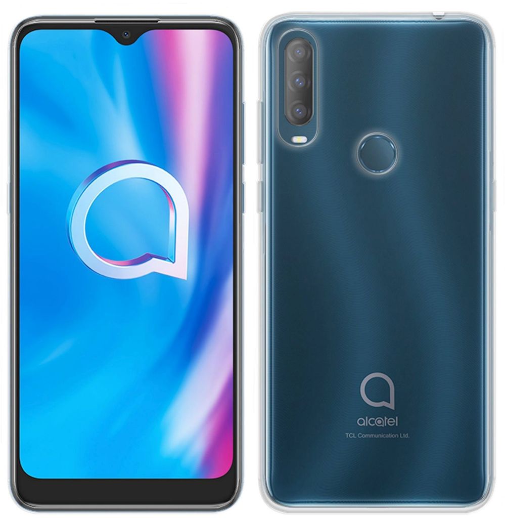 Silikon Hülle Basic kompatibel mit ALCATEL 1S 2021 Case TPU Soft Handy Cover Schutz Transparent