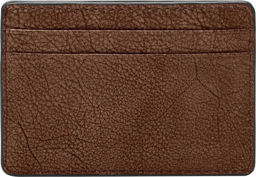 Fossil Steven Card Case Marrone ML4395210 - Portafoglio Sottile Pelle