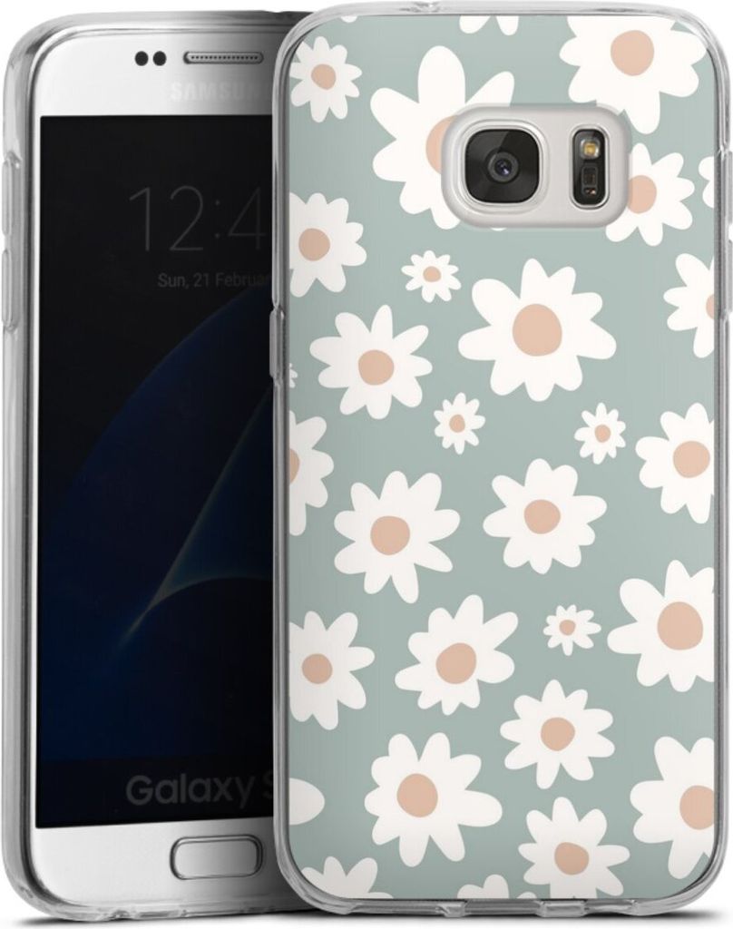 DeinDesign Handyhülle für Samsung Galaxy S7 Silikon Hülle Case Smartphone Schutzhülle Blumen Gänseblume Muster