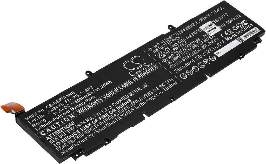 Akku passend für Laptop Dell XPS 17 9700, Precision 5750 (0YY3V), Typ XG4K6 u.a.